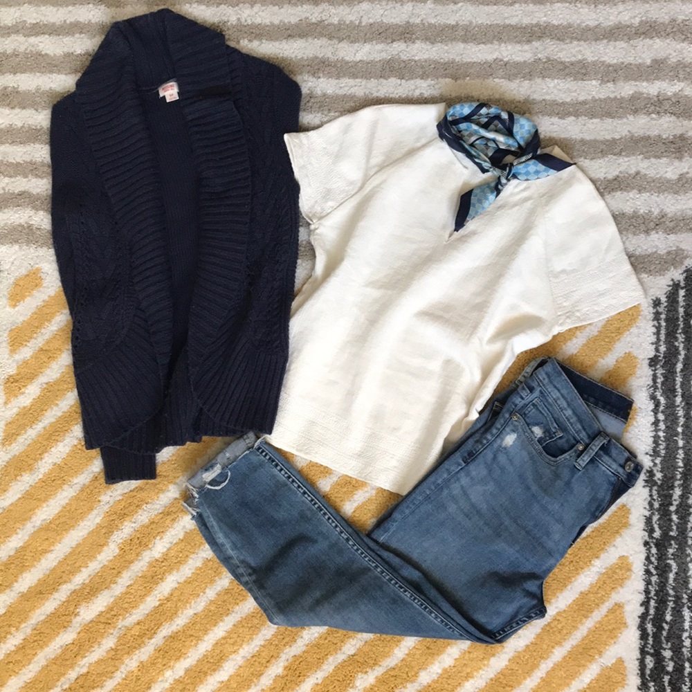 Massimo Dutti Cotton-Linen Top